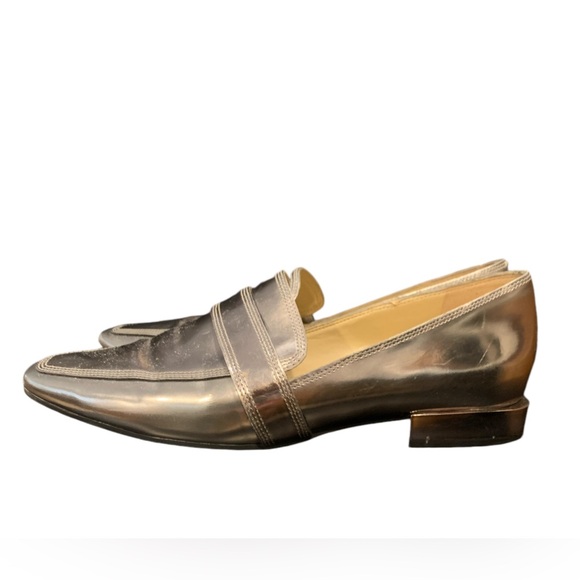 Naturalizer Women’s Cicero Leather Metallic Snip Toe Flat Slip On Shoe Size 8M - Picture 3 of 13